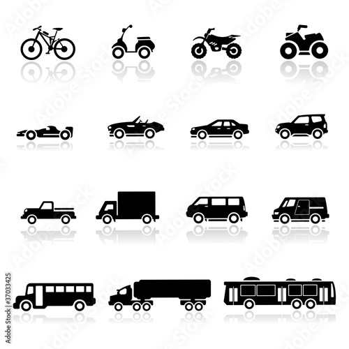 Vector: Icons set cars Icons set cars