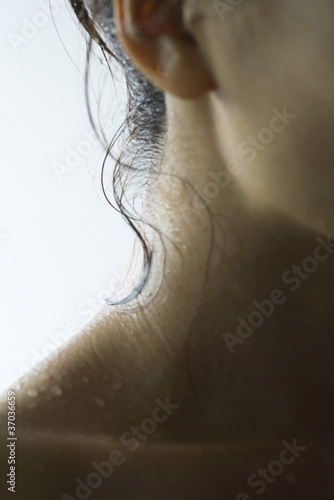 Photo: Woman's neck, cropped Woman's neck, cropped