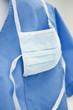 Scrub top, surgical mask