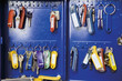 Keys organized in key cabinet