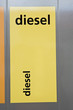 Diesel label on gas pump
