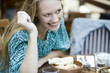 Young woman in cafe