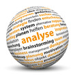 Analyse, 3D, Kugel, Suchbegriffe, Schlüsselwörter, Text