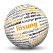 Lösung, 3D, Kugel, Suchbegriffe, Schlüsselwörter, Text
