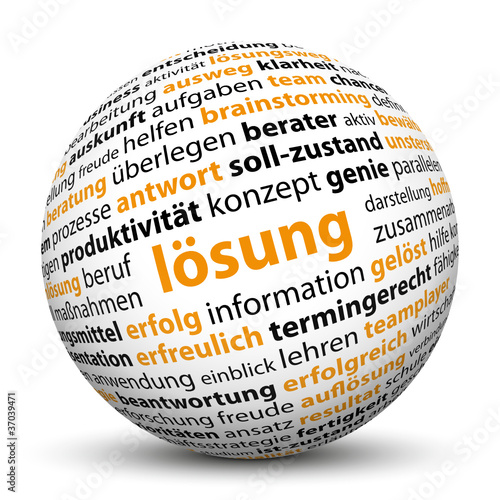 Vektor: Lösung, 3D, Kugel, Suchbegriffe, Schlüsselwörter, Text Lösung, 3D, Kugel, Suchbegriffe, Schlüsselwörter, Text