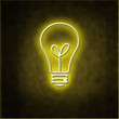 Glowing bulb indicating an idea