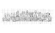 cartoon vector contour town cartoon vector contour town