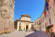 Plaza in town of Roddi, northern Italy.