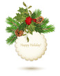 vector festive background, holly, pine cones and the frame on th vector festive background, holly, pine cones and the frame on th