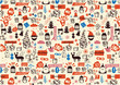 vector, repeting Christmas pattern