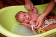 Infant in the bath