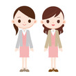 カーディガンを着た制服OL