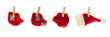 chaussons et bonnet sur corde, décoration Noël
