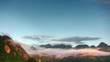 Morning in the mountains time lapse
