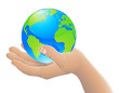 The world in your hand concept