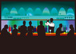 Vector: Bar und Barkeeper Bar und Barkeeper
