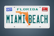 Nummernschild Florida Miami Beach