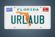 Nummernschild Florida Urlaub
