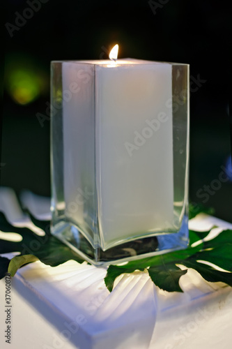 Photo: A wedding reception decorated with candles A wedding reception decorated with candles