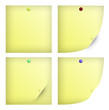 Yellow memo stick isolated on white background