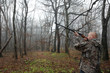hunter in the autumn forest