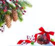 Art Christmas tree sheltered snow