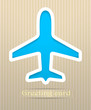 Plane postcard vector illustration Plane postcard vector illustration