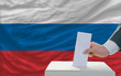 man voting on elections in russia man voting on elections in russia