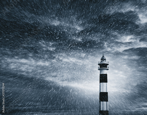 Photo: lighthouse blizzard lighthouse blizzard
