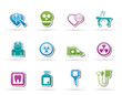 Medicine and hospital equipment icons