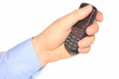 Businessman calling his, the phone in his hand Businessman calling his, the phone in his hand