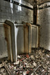 Photo : Abandoned male urinals