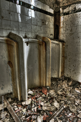Photo: Abandoned male urinals Abandoned male urinals