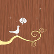 song bird on branch