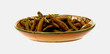 Dish of Small Hot Green Peppers