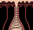 Background in shape of corset