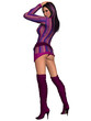 Illustration: Beautiful young woman with sexy winter clothes Beautiful young woman with sexy winter clothes
