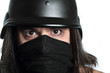Portrait of a sinister solider