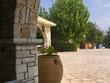 Terrace by the beach in Dassia Corfu Greece
