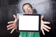 Good Looking Smart Nerd Man With Tablet Computer Good Looking Smart Nerd Man With Tablet Computer