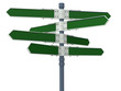 Blank direction sign with 8 arrows Blank direction sign with 8 arrows