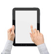Photo: Holding and Point On Digital Tablet Holding and Point On Digital Tablet