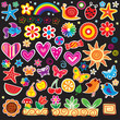 Vektor: Set of childrens seamless pattern Set of childrens seamless pattern
