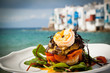 Prawn starter on the beach