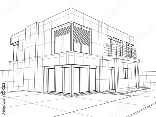 Illustration: Haus Skizze Haus Skizze