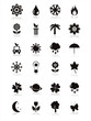 set of 21 black nature icons set of 21 black nature icons
