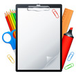 Clipboard and tools.