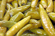 Small Hot Green Peppers Close View