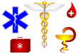 Caduceus. Medical and pharmacological sign