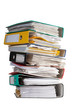 The pile of file binder with papers